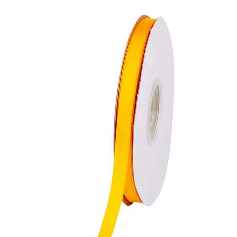 Ribest 3/8 inch Maize Yellow Double Face Satin Ribbon 50 Yards Per Roll for Gift Wrapping Flowers Bouquet Hair Accessories Wedding Birthday - Image 2